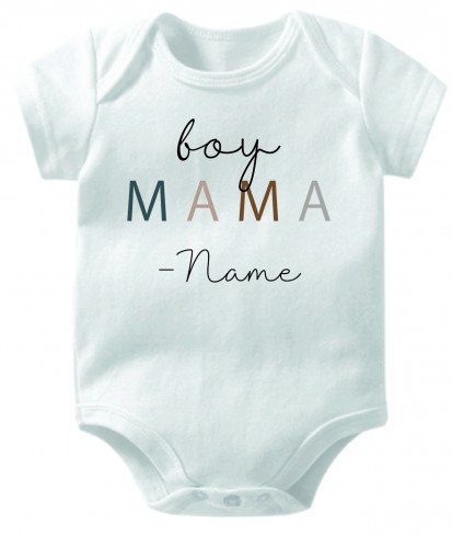 Personalised Baby Mama White Cotton Baby Romper